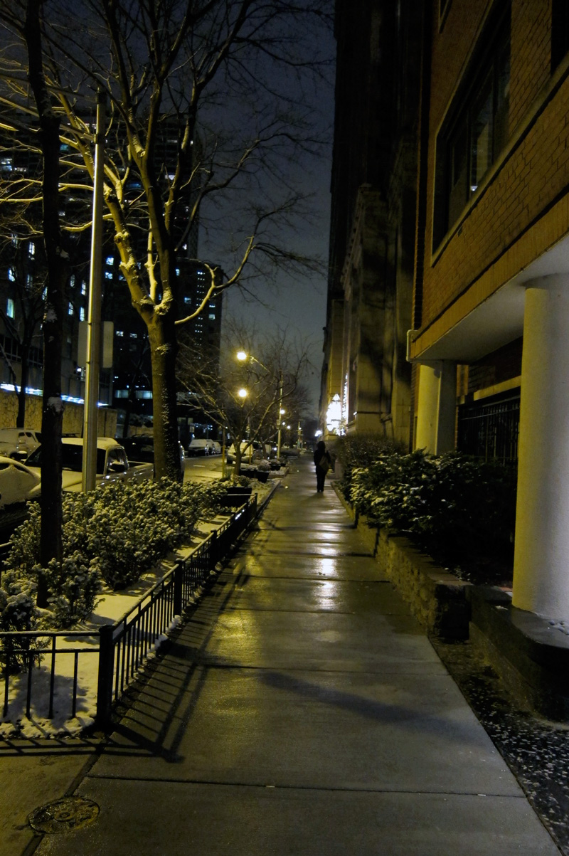 photograph of an ordinary street at night (Credit: Celia Her City)