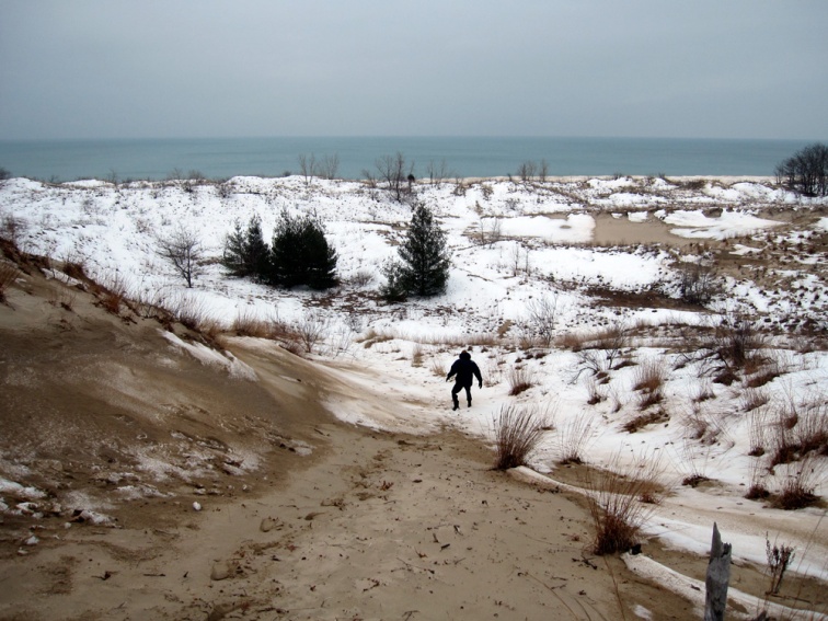 Winter blowout, Warren Dunes, Michigan, © 2013 Celia Her City.